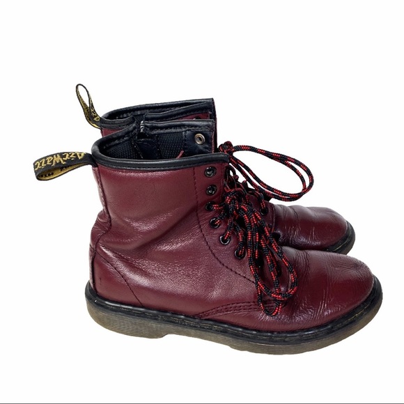 Dr. Martens 1460 Cherry Red Junior Delaney Boot - Picture 9 of 16